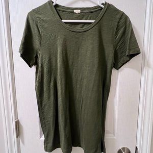J. CREW Factory Olive Green Tissue T-shirt, Size L
